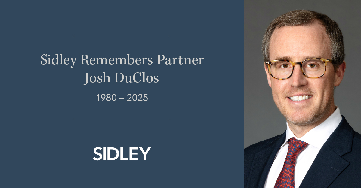 Joshua DuClos Obituary – Cause of Death Los Angeles: Sidley Austin LLP mourn the loss of beloved partner Joshua (Josh) DuClos